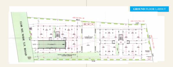  balmukund-crysta Block A & B Ground Floor Cluster Plan