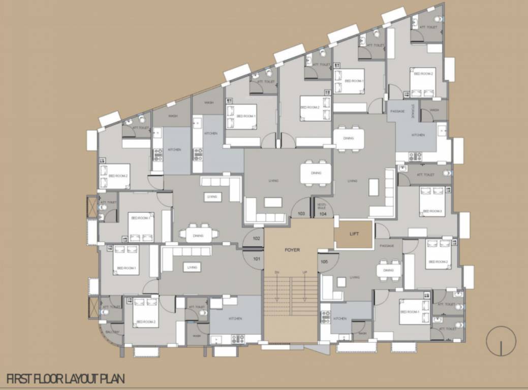  elegance Elegance Cluster Plan for 1st Floor