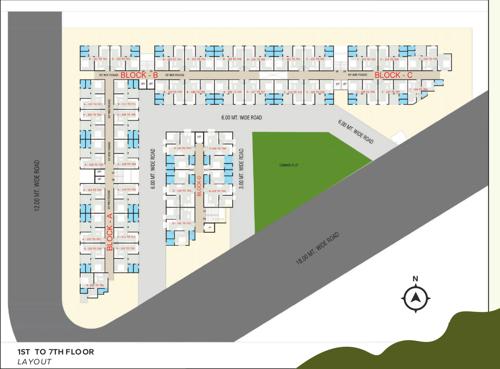  apaar-pride-homes Block A,B,C & D Cluster Plan from 1st to 7th Floor