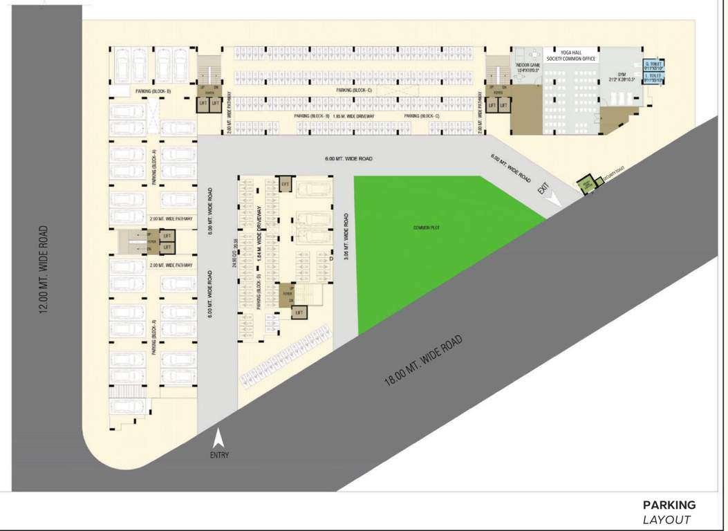  apaar pride homes Block A,B,C & D Stilt Floor Cluster Plan