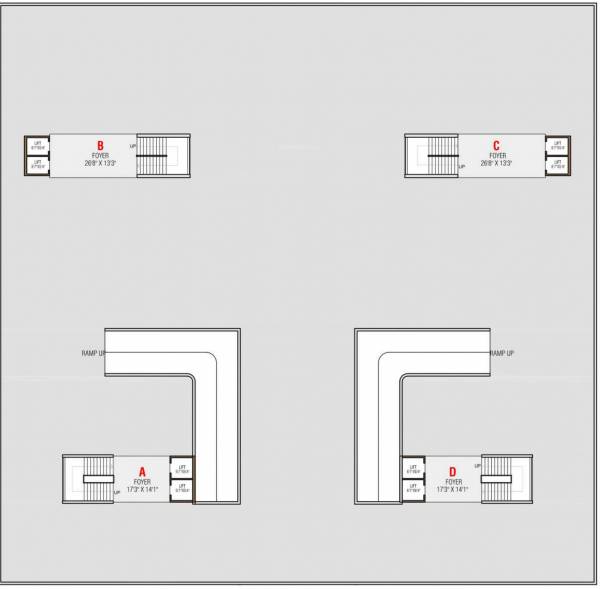  shreenath-lavish Block A,B,C,D Cluster Plan For Basement
