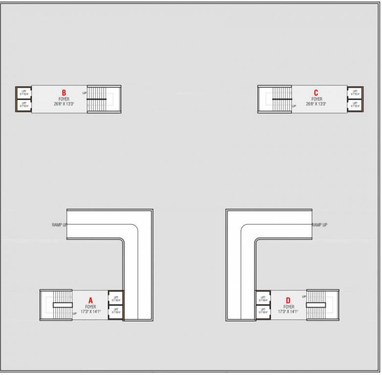  shreenath lavish Block A,B,C,D Cluster Plan For Basement