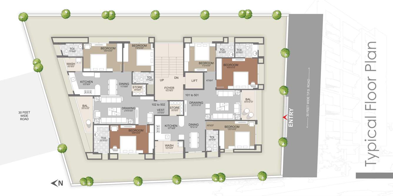 santerian vista Santerian Vista Cluster Plan from 1st to 5th Floor