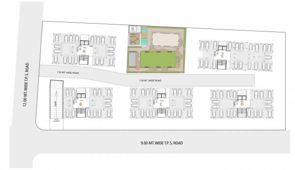  imperia Block A,B,C,D,E Cluster Plan For Ground Floor