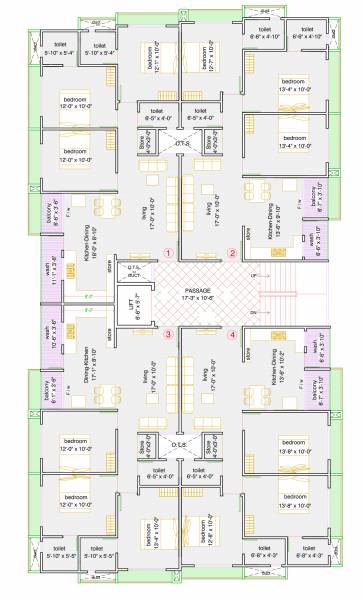  dilip-exotica Dilip Exotica Cluster Plan For Typical Floor Plan