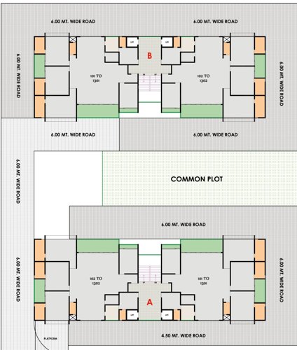  reventa-2 Block A And B Cluster Plan From 1st To 13th Floor