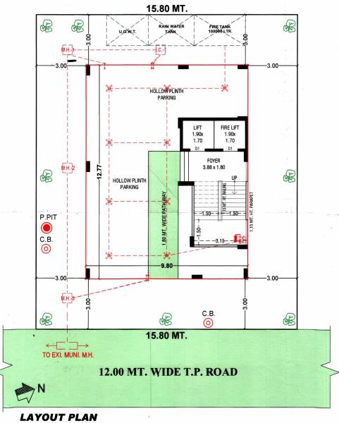  residency Havish Residency Cluster Plan for ground Floor
