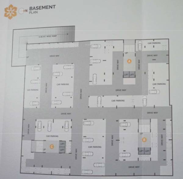  shikhar-126 Block A,B & C Basement Floor Cluster Plan