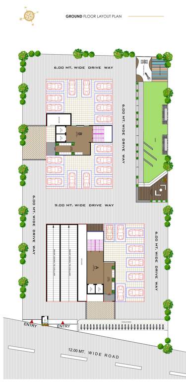  gold Block A & B GrounD Floor Cluster Plan