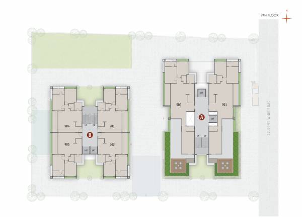  mg-dreams Block A And B Cluster Plan for 9th Floor
