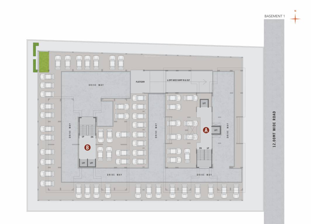  mg dreams Block A And B Cluster Plan for Basement 1 Floor