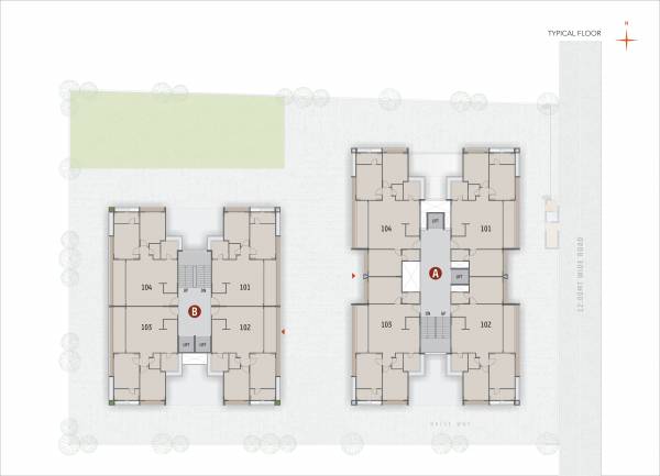  mg-dreams Block A And B Cluster Plan for Typical Floor