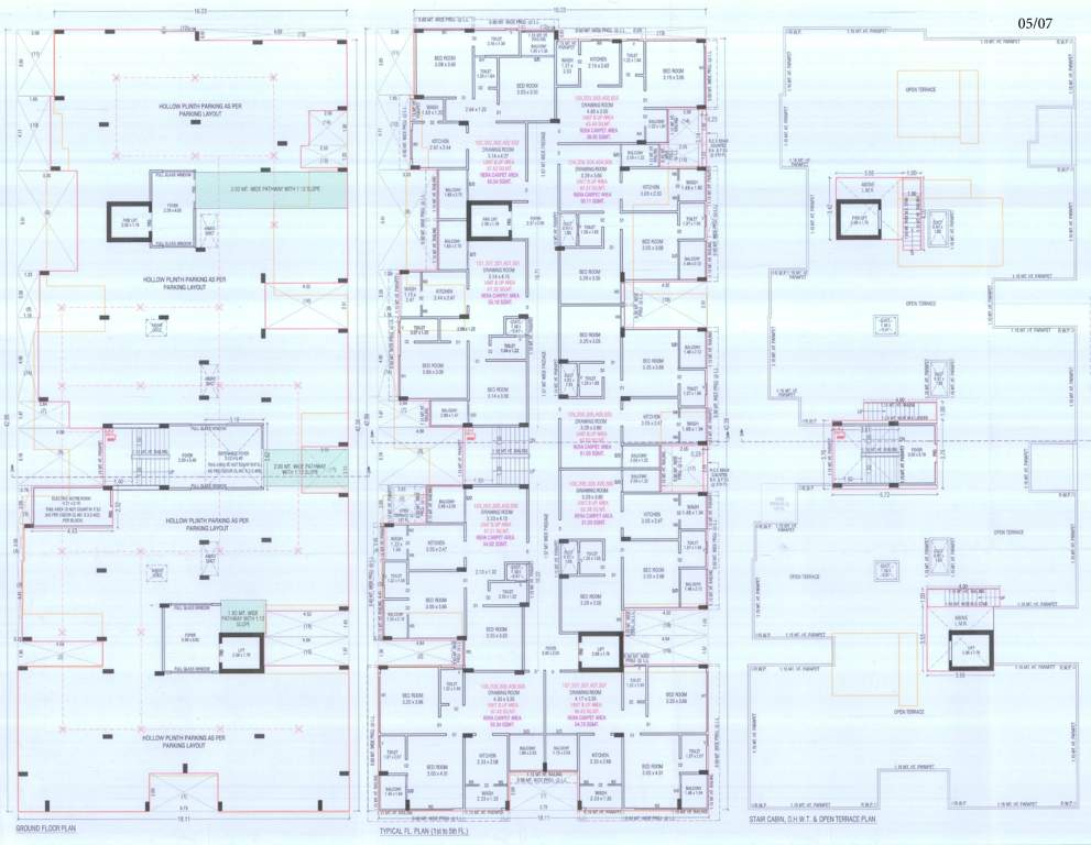  shyam parijaat 2 Shyam Parijaat 2 Cluster Plan from ground to 5th Floor