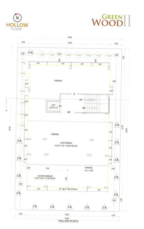  greenwood ii Greenwood II Cluster Plan for Basement Floor