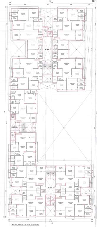  aamrakunj royal Block A, B And C Cluster Plan from 1st to 7th Floor