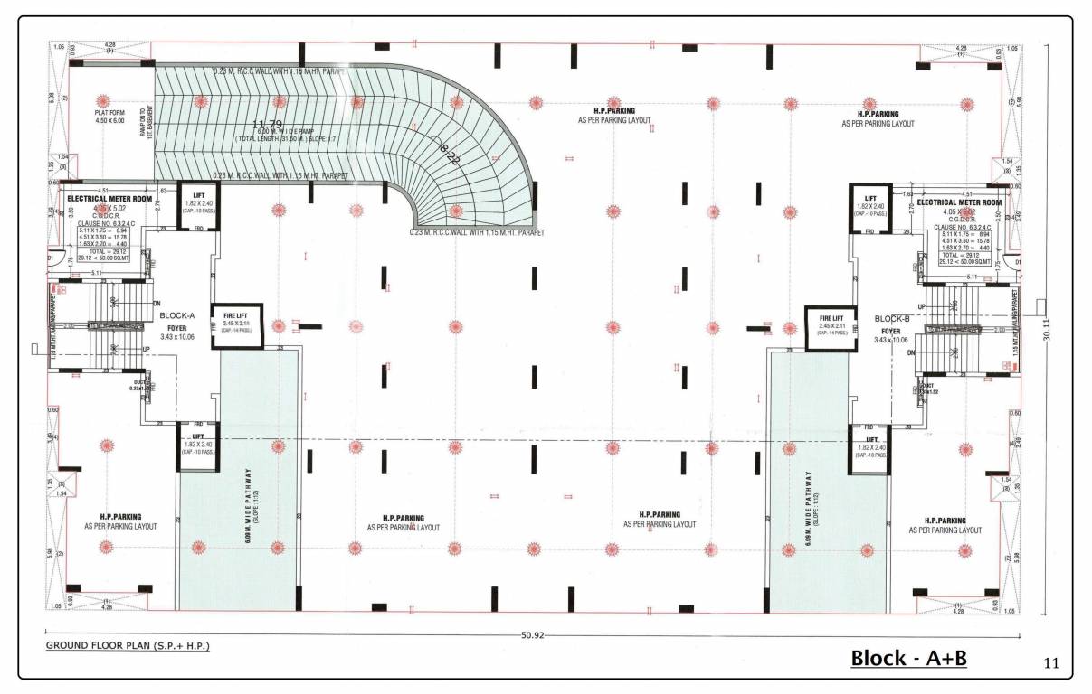  sankalp nirvana Block A, Block B Cluster Plan for ground Floor