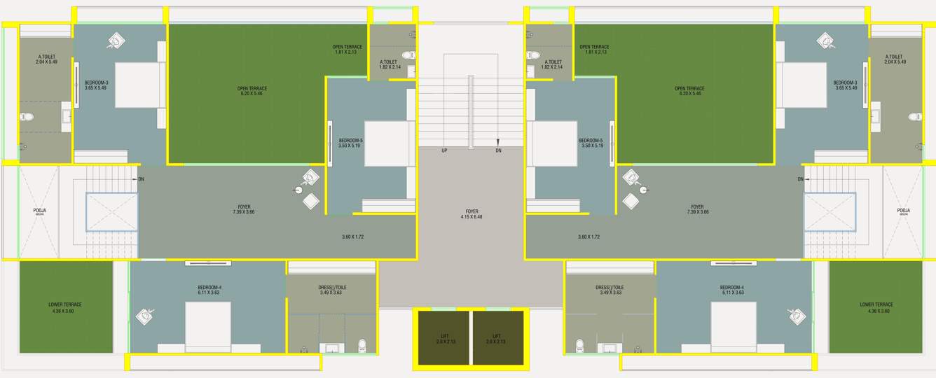  kalhar wing Block B Cluster Plan For 13th Floor