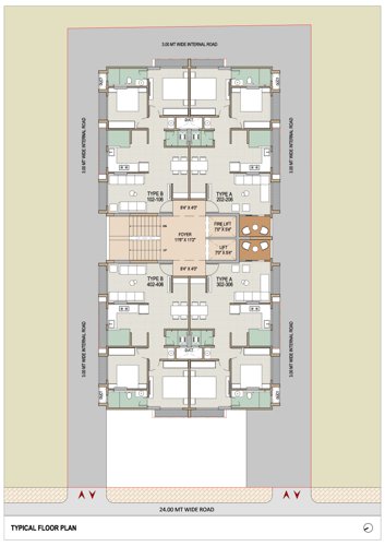  suraj-24 Suraj 24 Cluster Plan from 2nd to 6th Floor
