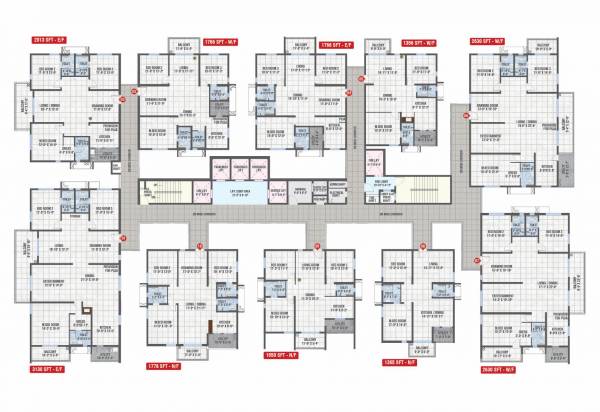 Tower 1 And Tower 2 Typical Cluster Plan ixora Tower 1 And Tower 2 Typical Cluster Plan