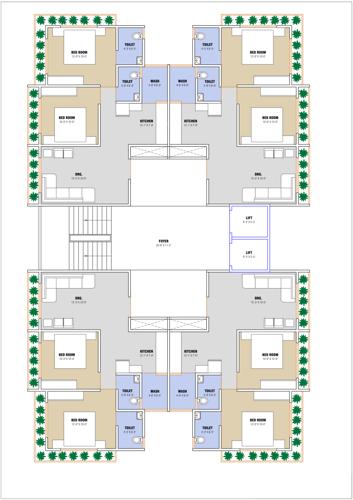  akshar-elite Akshar Elite Cluster Plan from 1st to 7th Floor