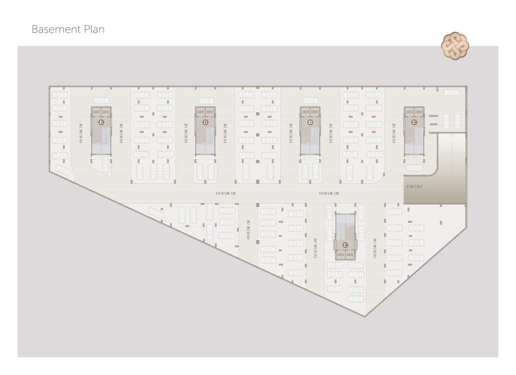  adhishthan luxuria Block A to I Cluster Plan for Basement Floor