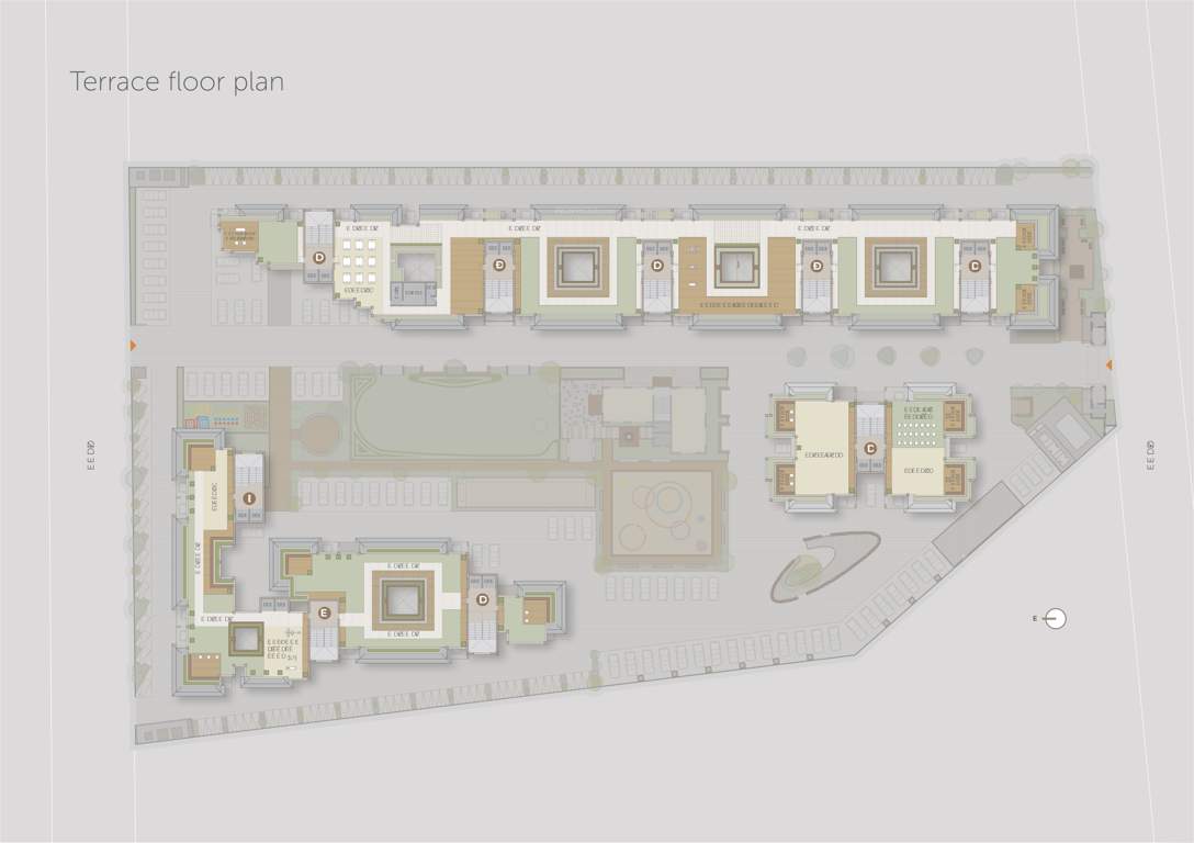  adhishthan luxuria Block A to I Cluster Plan for Terrace Floor