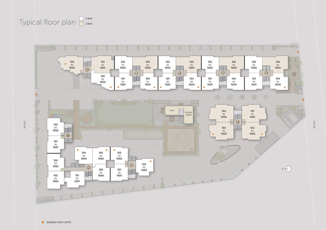  adhishthan luxuria Block A to I Cluster Plan for Typical Floor