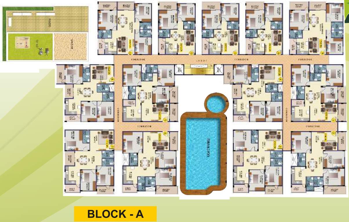  warrior central bay Block A Typical Cluster Plan