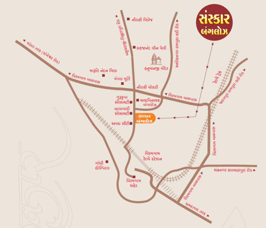  sanskar bungalows Location Plan