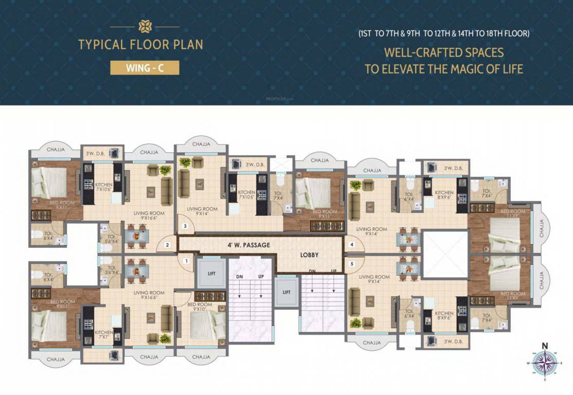  om heights Magic Om Heights C And D Wing Cluster Plan