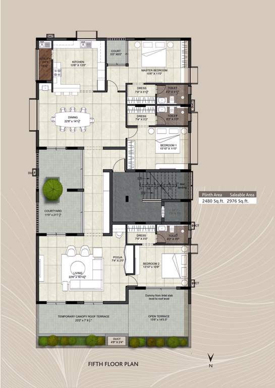  chang royale Chang Royale Cluster Plan for 5th Floor