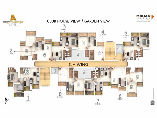  alcoves-i Building 1 Wing B Cluster Plan For Typical Floor Plan