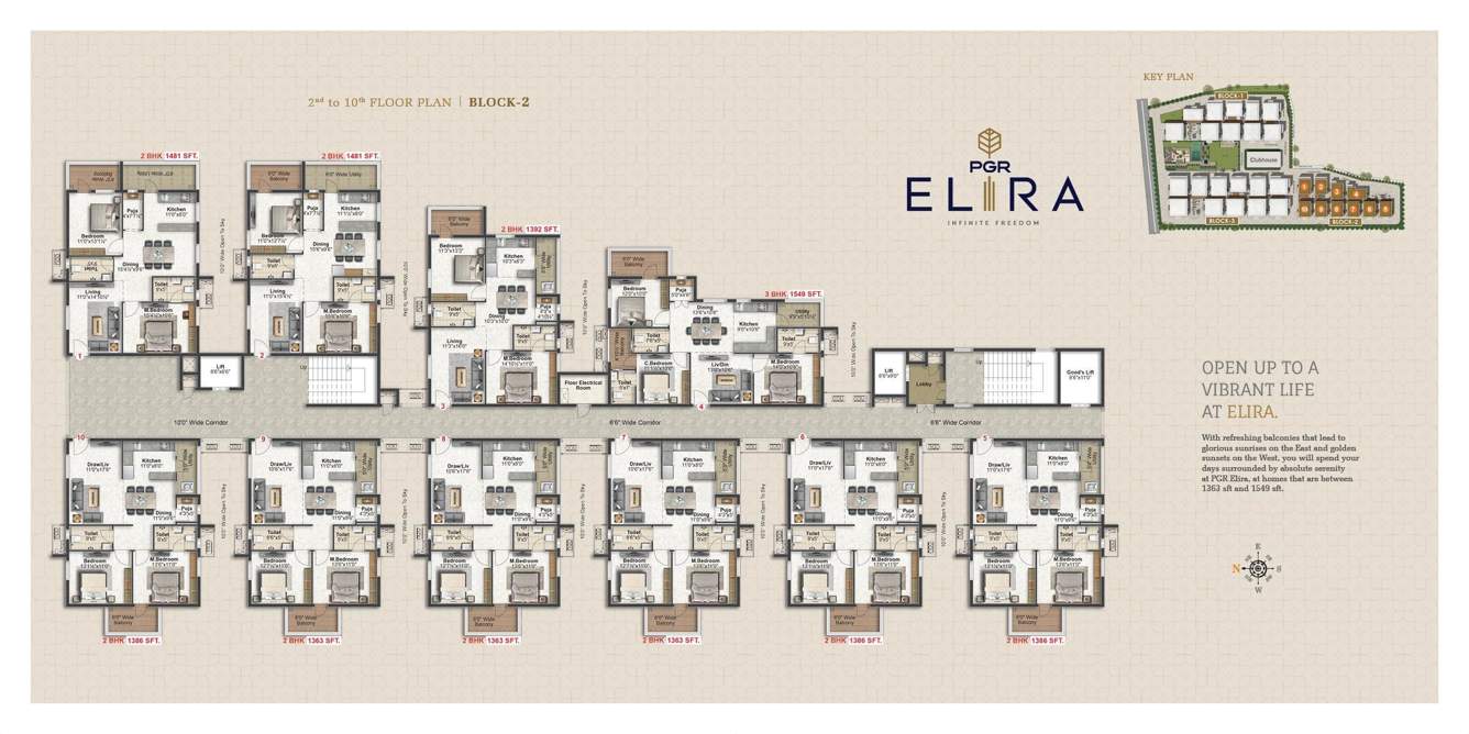  elira PGR Elira Block 2 Cluster Plan from 2nd to 10th Floor