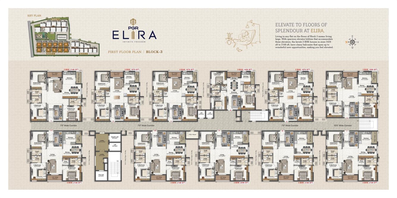  elira PGR Elira Block 3 Cluster Plan for 1st Floor