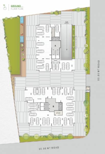  sharnam-platinum Block A, Block B Cluster Plan for ground Floor