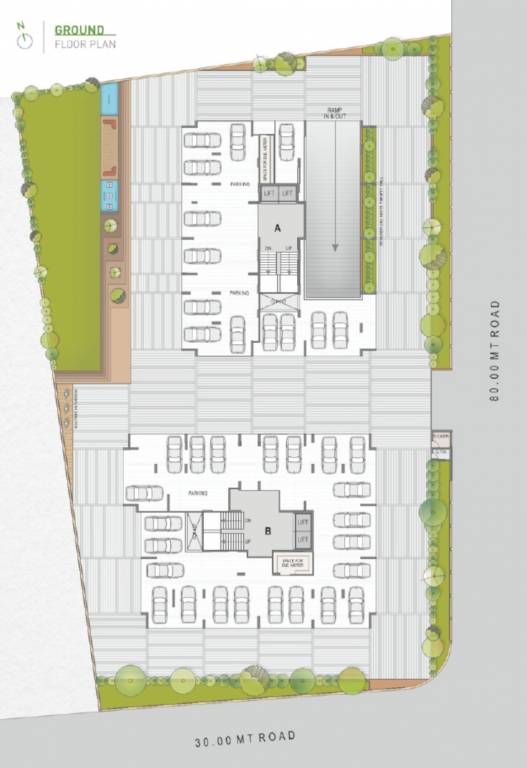  sharnam platinum Block A, Block B Cluster Plan for ground Floor