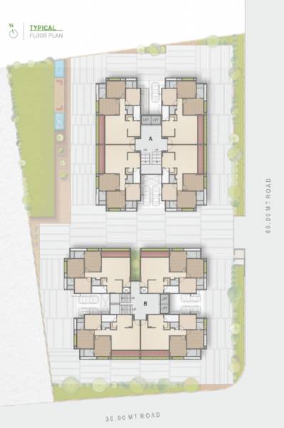  sharnam-platinum Block A, Block B Typical  Cluster Plan