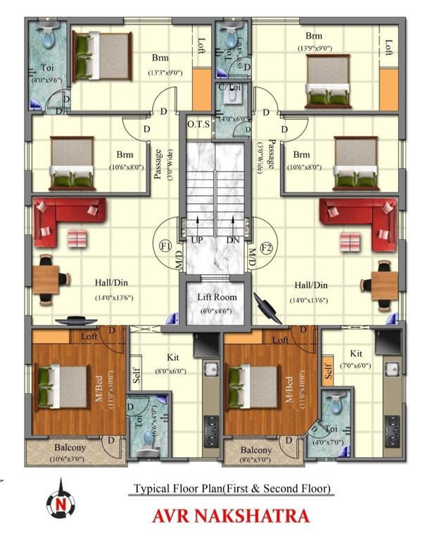  nakshatra Nakshatra Cluster Plan from 1st to 3rd Floor