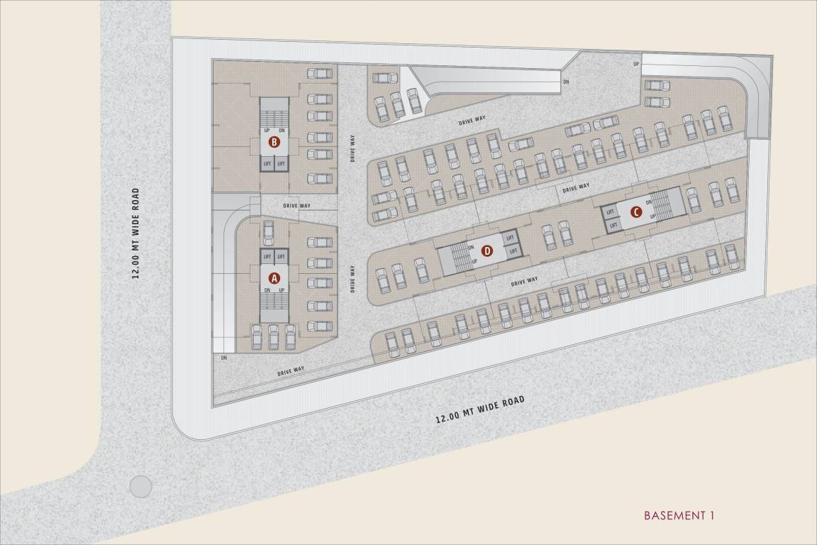  luminous Block A Block A, Block B, Block C, Block D Basement 1 Cluster Plan