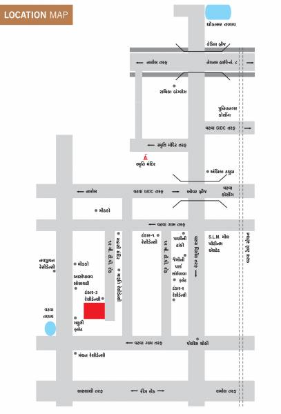  vraj-residency Location Plan