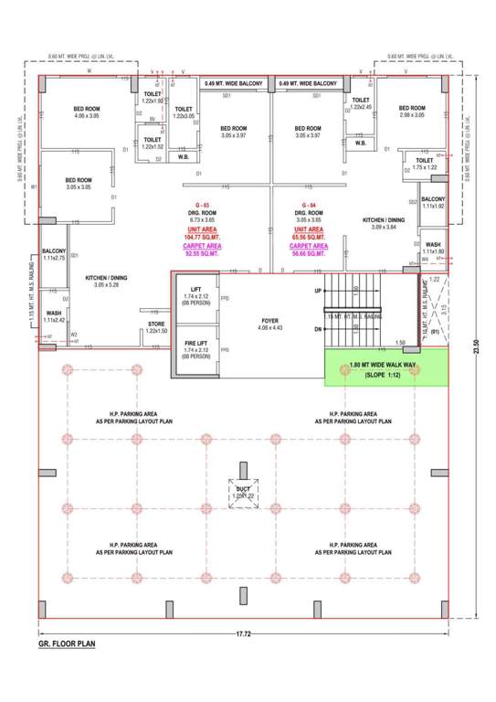  sahara apartment Sahara Apartment Cluster Plan for ground Floor
