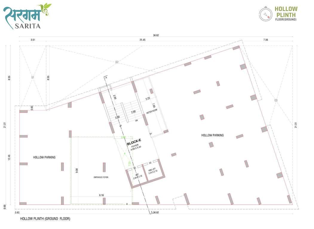  sarita Block E Cluster Plan for ground Floor