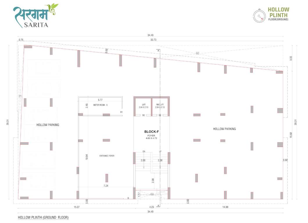  sarita Block F Cluster Plan for ground Floor