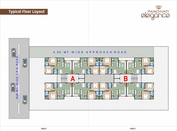  panchvati-elegance Block A And B Cluster Plan for Typical Floor