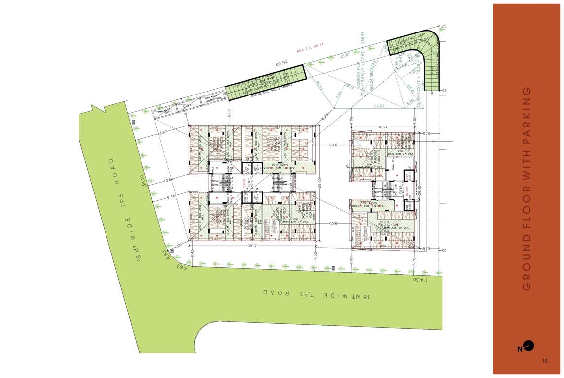  saral paradise and sky luxuria Block A And Block B Parking Cluster Plan