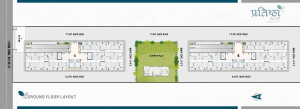  pratishtha-elite Block A And B Cluster Plan for ground Floor