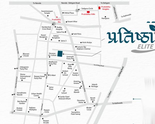  pratishtha-elite Location Plan