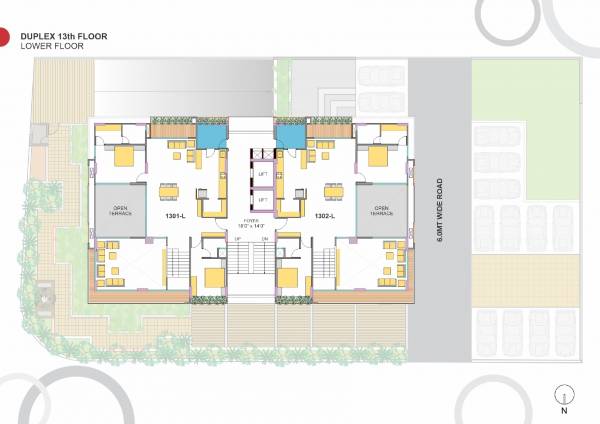  stuti Stuti Cluster Plan for Duplex Lower 13th Floor