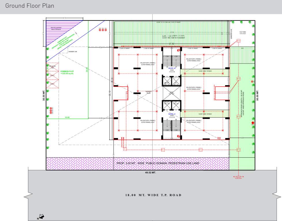  ever mark 445 A B Cluster Plan For Ground Floor