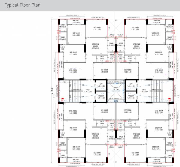  ever-mark-445 A B Cluster Plan From 1st To 14th Floor